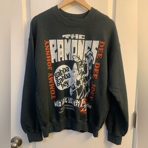 Daydreamer Ramones Gabba Gabba Hey BF Vintage Retro Crewneck Graphic Sweatshirt